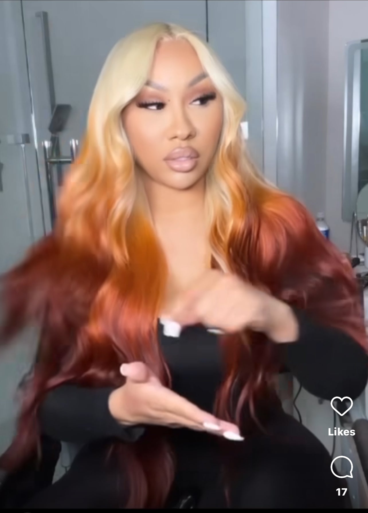 REVERSE OMBRE CLOSURE WIG Dolledlife