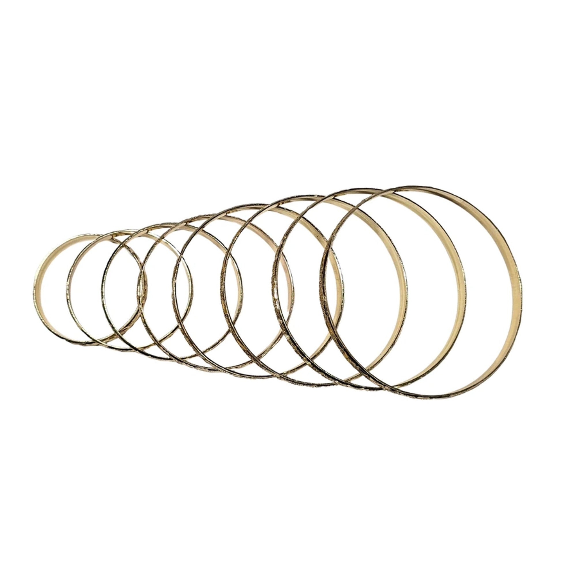Golden Goddess – 22K Real Gold Plated 12Pc Slim Bridal Bangles Set Dolledlife