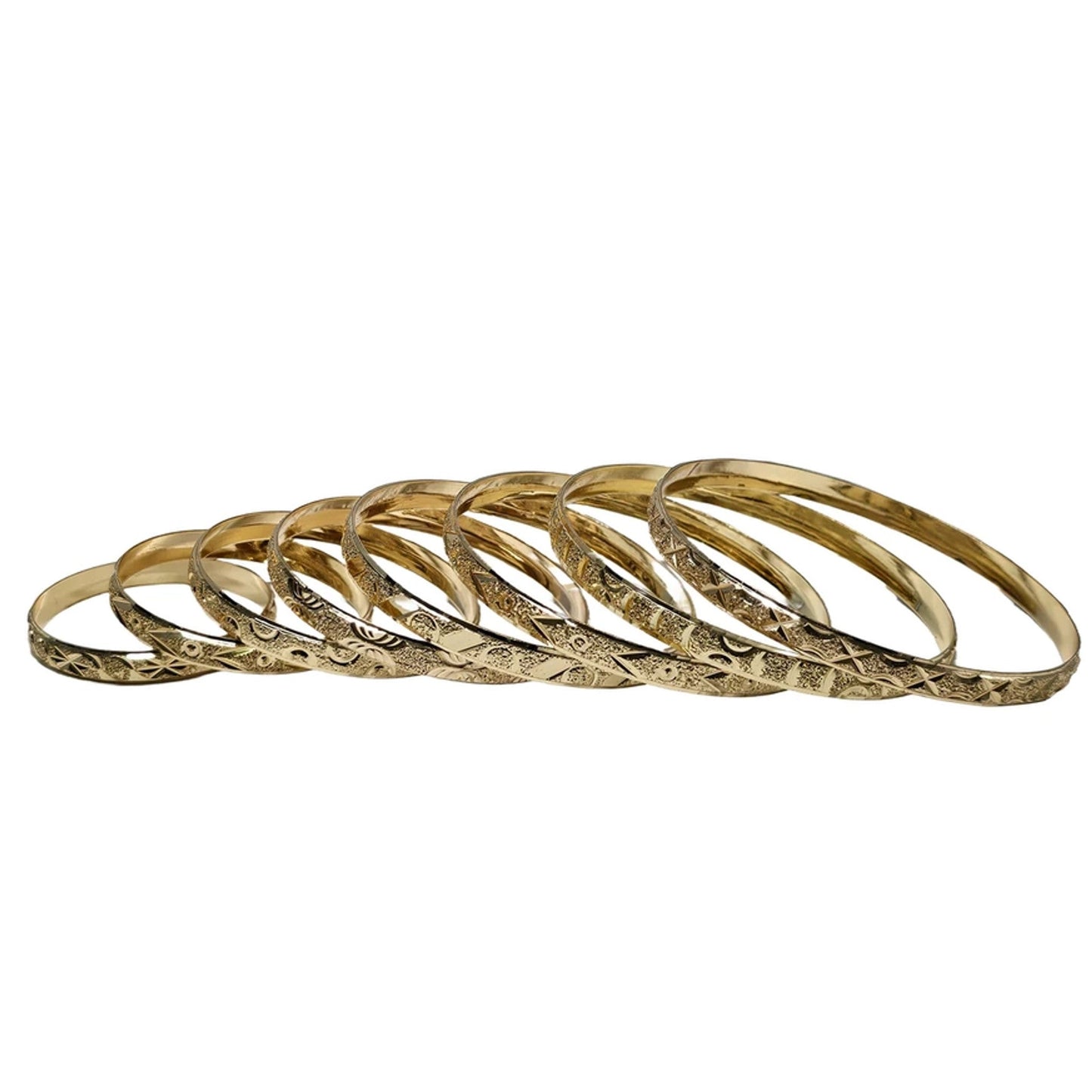 Golden Goddess – 22K Real Gold Plated 12Pc Slim Bridal Bangles Set Dolledlife