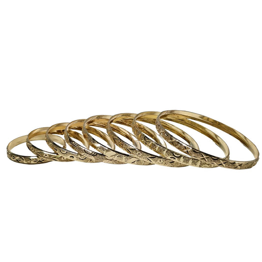 Golden Goddess – 22K Real Gold Plated 12Pc Slim Bridal Bangles Set Dolledlife