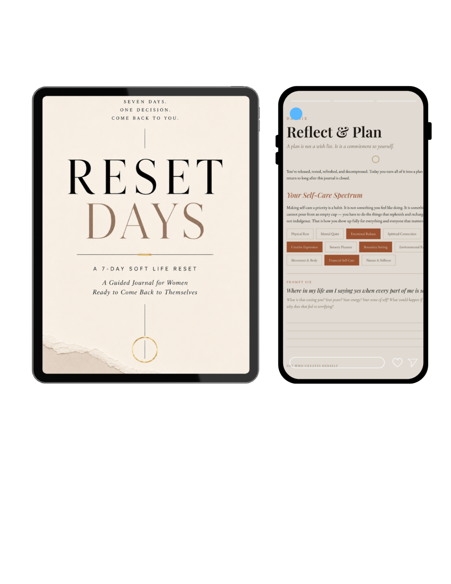 Reset Day | A Guided Journal for Women Ready To Come Back To Themselves Dolledlife