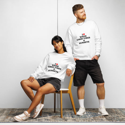 I ❤️ WEED Crew neck sweatshirt Dolledlife